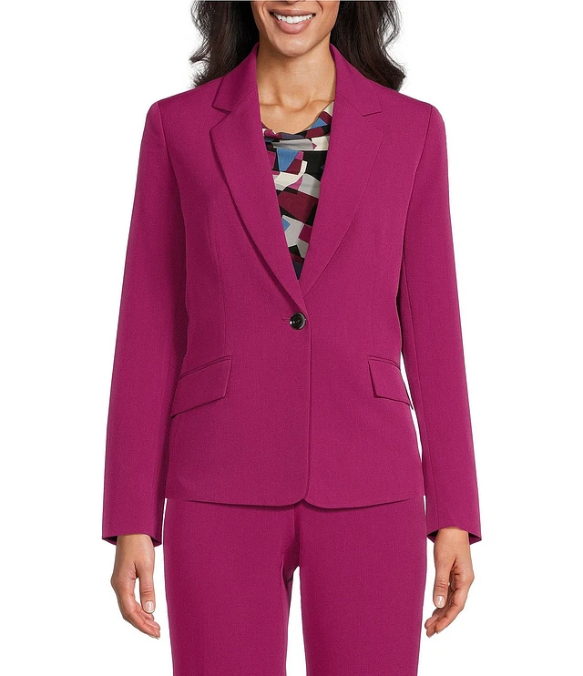 Outlet Kasper Kasper Pink Blazer Kasper Plus Size Stretch Crepe