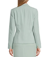 Kasper Stretch Crepe Notch Lapel Neckline Long Sleeve Blazer