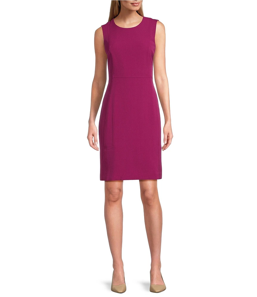 Kasper Stretch Crepe Princess Seam Sheath Dress