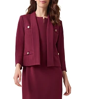 Kasper Stretch Crepe Shawl Collar Jacket