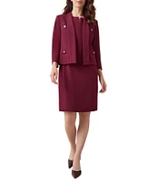 Kasper Stretch Crepe Shawl Collar Jacket