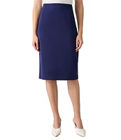 Kasper Stretch Crepe Skimmer Skirt