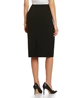 Kasper Stretch Crepe Skimmer Skirt