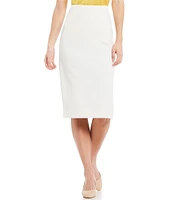 Kasper Stretch Crepe Skimmer Skirt