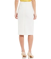 Kasper Stretch Crepe Skimmer Skirt