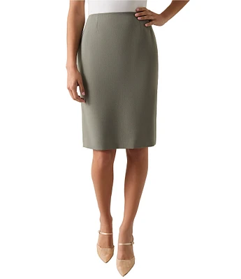 Kasper Stretch Crepe Slim Pencil Skirt