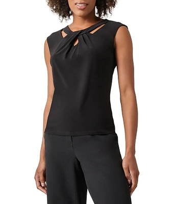 Kasper Twist Neck Sleeveless Blouse