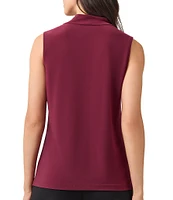 Kasper V-Neck Knot Front Sleeveless Blouse