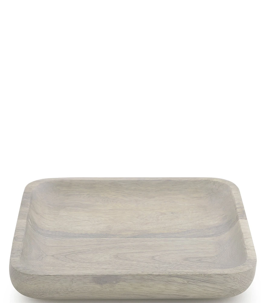 Kassatex Fiji Collection Whitewashed Mango Wood Bath Tray