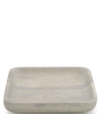 Kassatex Fiji Collection Whitewashed Mango Wood Bath Tray