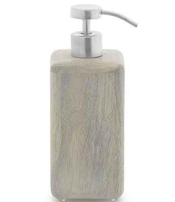 Kassatex Fiji Collection Whitewashed Mango Wood Soap/Lotion Pump Dispenser