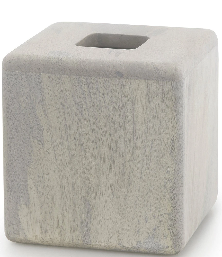 Kassatex Fiji Collection Whitewashed Mango Wood Tissue Box Cover