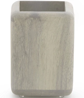 Kassatex Fiji Collection Whitewashed Mango Wood Tumbler