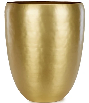 Kassatex Nile Hammered Brass Wastebasket