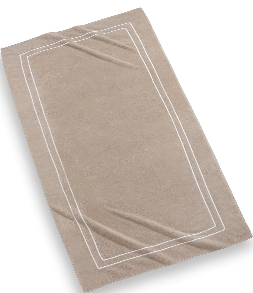 Kassatex Summer Shop Collection Amalfi Embroidered Framed Turkish Cotton Beach Towel