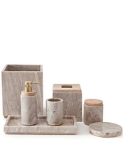 Kassatex San Marino Marble & Mango Wood Lotion/Soap Dispenser