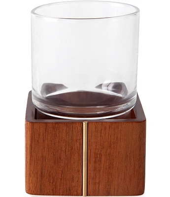 Kassatex Sutton Collection Tumbler Acacia Wood Holder