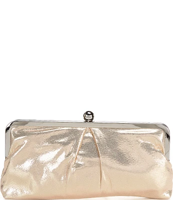 Landry Pleat Front Frame Metallic Clutch