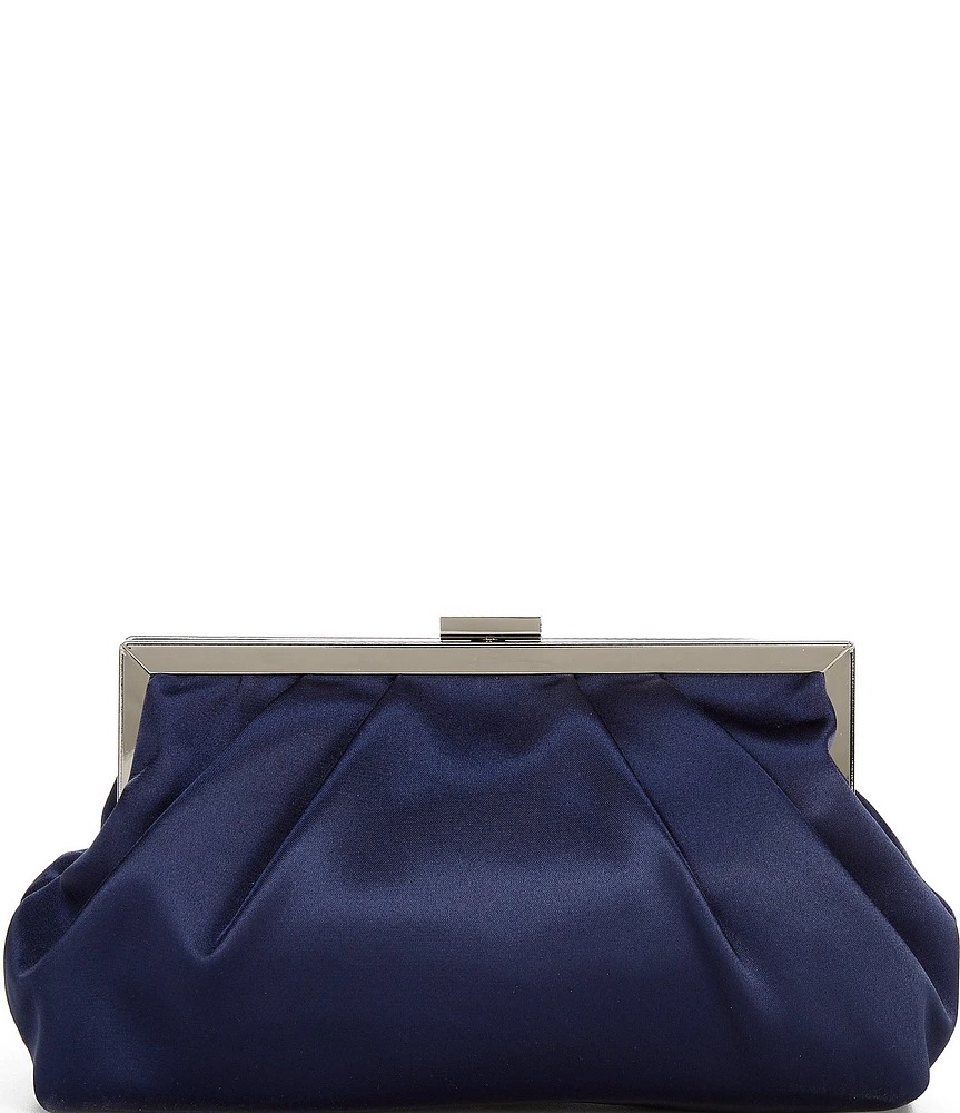 Landry Satin Pouch Frame Clutch