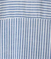 Kate Landry Striped Woven Blue Dobby Caftan