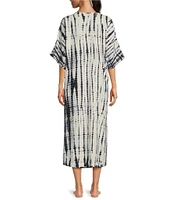 Kate Landry Woven Black Tie Dye Caftan