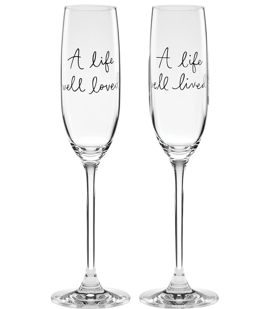 kate spade new york Charmed Life 2-Piece Toasting Flutes