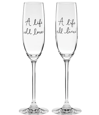 kate spade new york Charmed Life 2-Piece Toasting Flutes