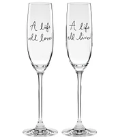 kate spade new york Charmed Life 2-Piece Toasting Flutes