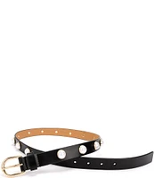 kate spade new york 0.98#double; Pearl Embellished Leather Belt