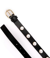 kate spade new york 0.98#double; Pearl Embellished Leather Belt