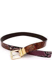 kate spade new york 1.25#double; Snake Embossed Reversible Leather Belt