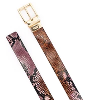 kate spade new york 1.25#double; Snake Embossed Reversible Leather Belt