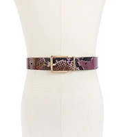 kate spade new york 1.25#double; Snake Embossed Reversible Leather Belt