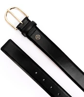 kate spade new york 1.37#double; Feather Edge Leather Belt