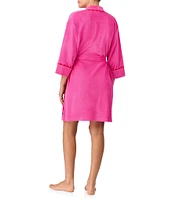 kate spade new york 3/4 Sleeve Shawl Collar Baby Terry Short Robe
