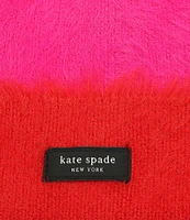 kate spade new york Awning Stripe Fuzzy Beanie