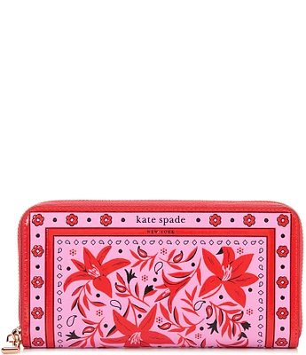 kate spade new york Bandana Zip Around Continetal Wallet