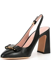 kate spade new york Bowdie Bow Leather Slingback Pumps