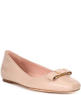 kate spade new york Bowdie Leather Ballet Flats