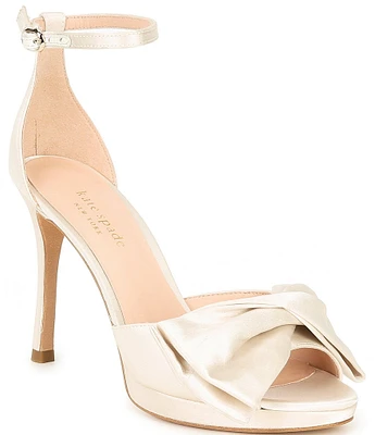 kate spade new york Bridal Bow Satin Dress Sandals