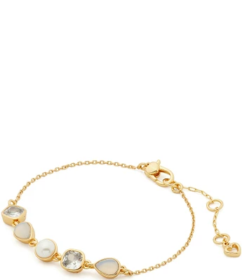 kate spade new york Bubbly Bezel Crystal and Pearl Line Bracelet