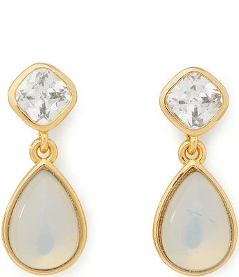 kate spade new york Bubbly Bezel Crystal Double Drop Earrings