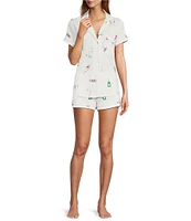 kate spade new york Celebration Printed Knit Shorty Bridal Pajama Set