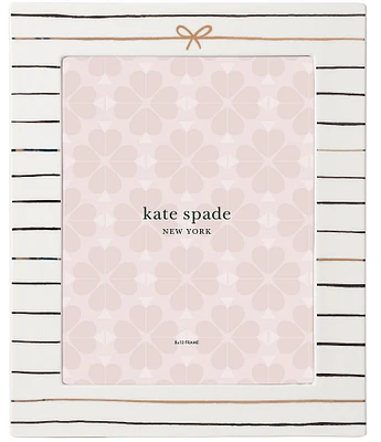 kate spade new york Charmed Life Silver and Gold Stripes 8#double; x 10#double; Picture Frame