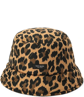 kate spade new york Classic Leopard Quilted Bucket Hat