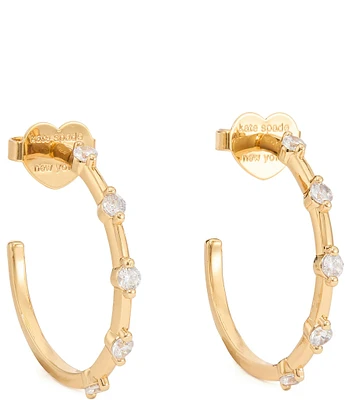 kate spade new york Crystal Hint Of Shimmer Hoop Earrings