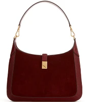 kate spade new york Deco Pebbled Leather and Suede Hobo Shoulder Bag