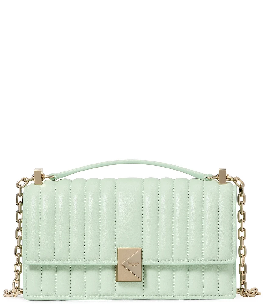 kate spade new york Deco Quilted Mini Flap Chain Convertible Crossbody Bag