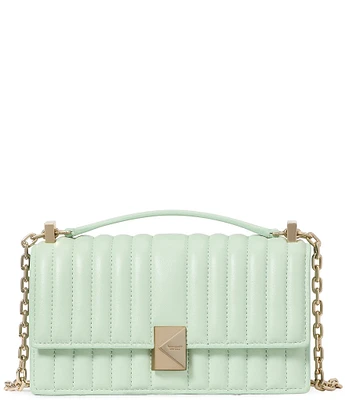kate spade new york Deco Quilted Mini Flap Chain Convertible Crossbody Bag
