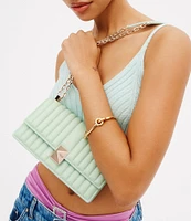 kate spade new york Deco Quilted Mini Flap Chain Convertible Crossbody Bag